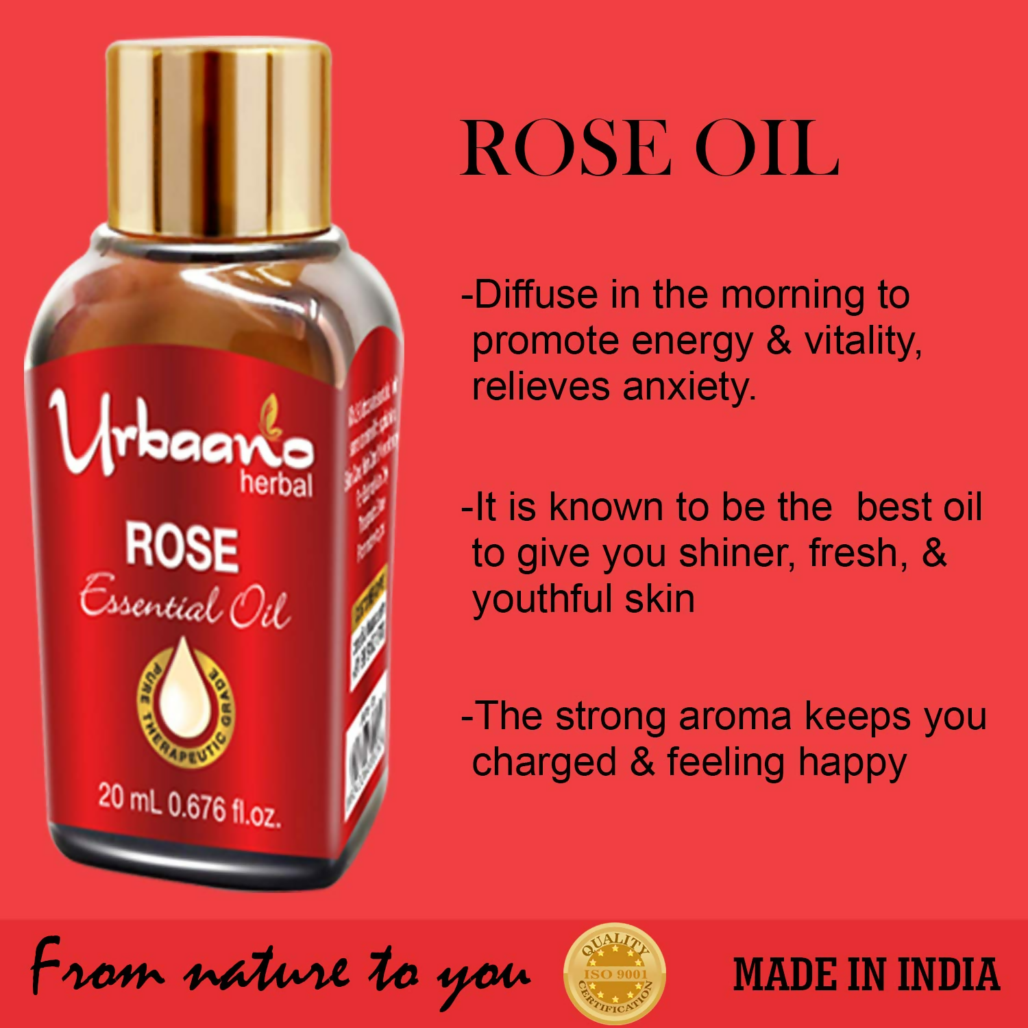 Urbaano Herbal Rose Essential Oil  Grab2Buy Urbaano Herbal Grab2Buy