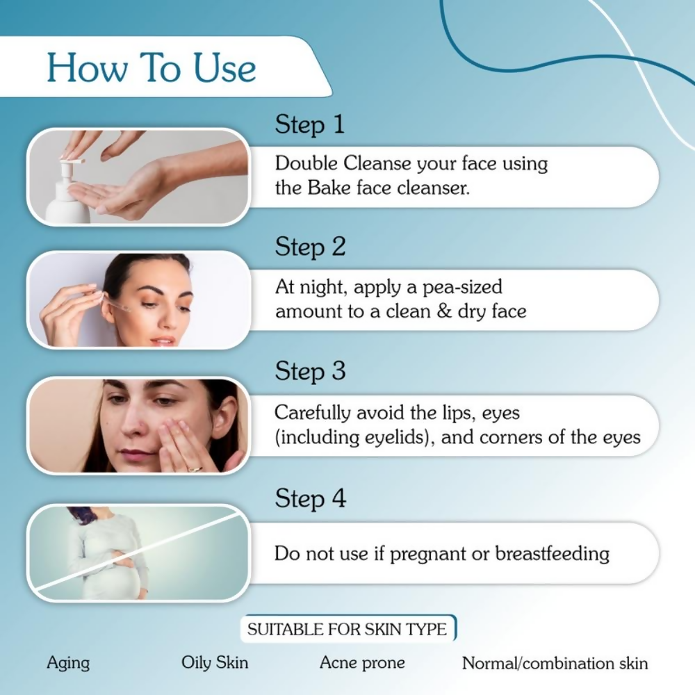 Bake Retinol 1% Face Serum With Multi Peptide + Vitamin E  Grab2Buy Bake Grab2Buy