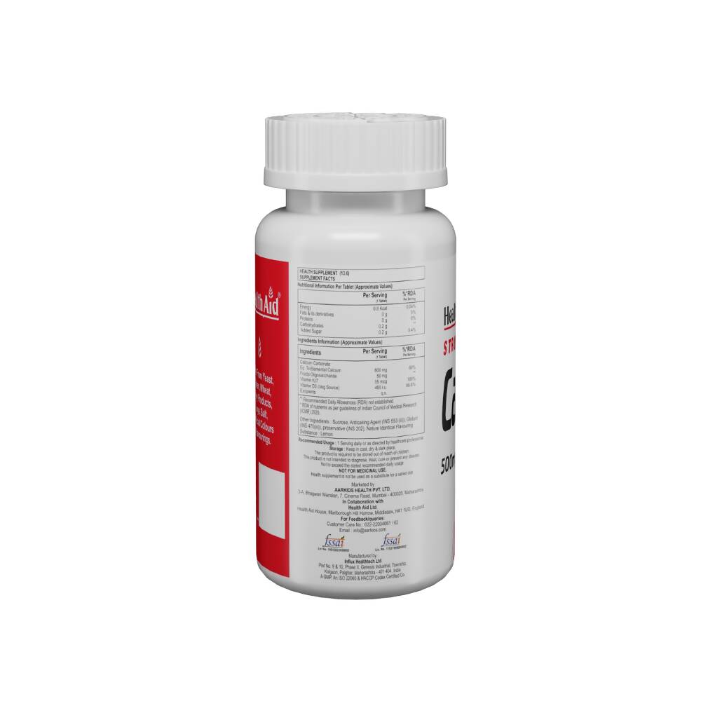 HealthAid Strong Calcium 500 mg Chewable Tablets 