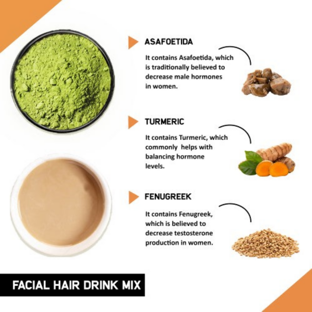Just Vedic Facial Hair Drink Mix 