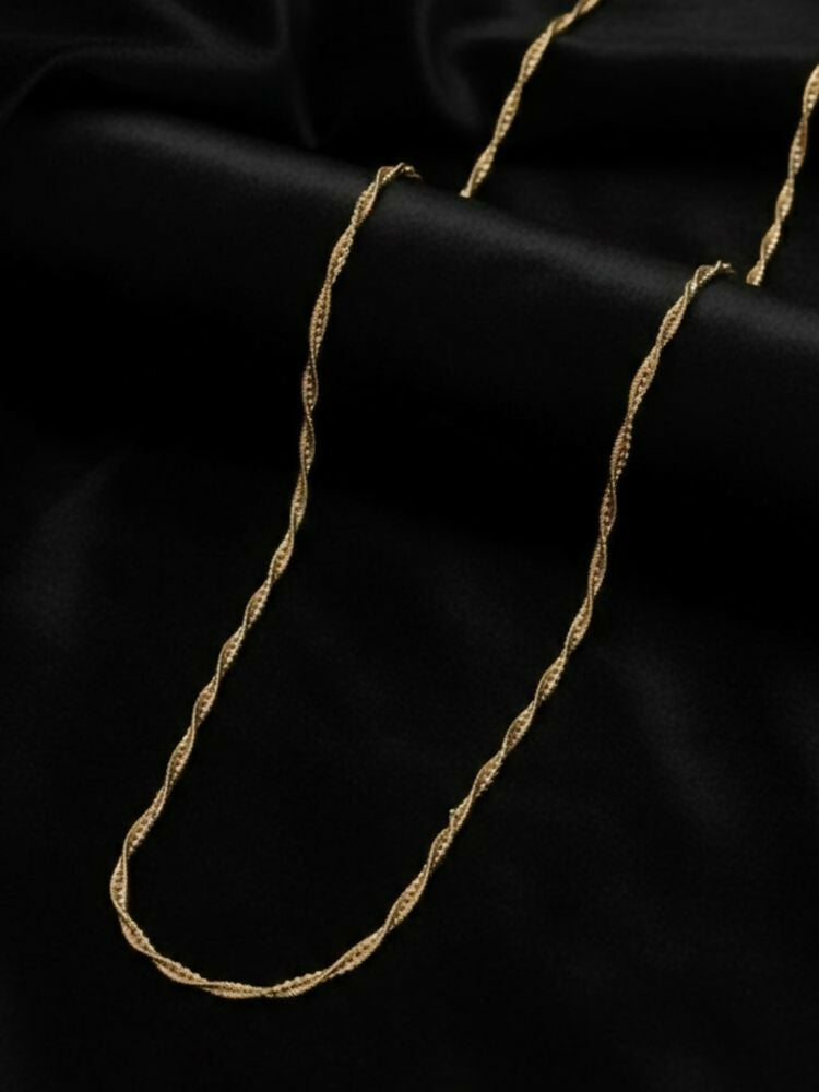 NVR Women Gold Plated Handcrafted Minimal Chain