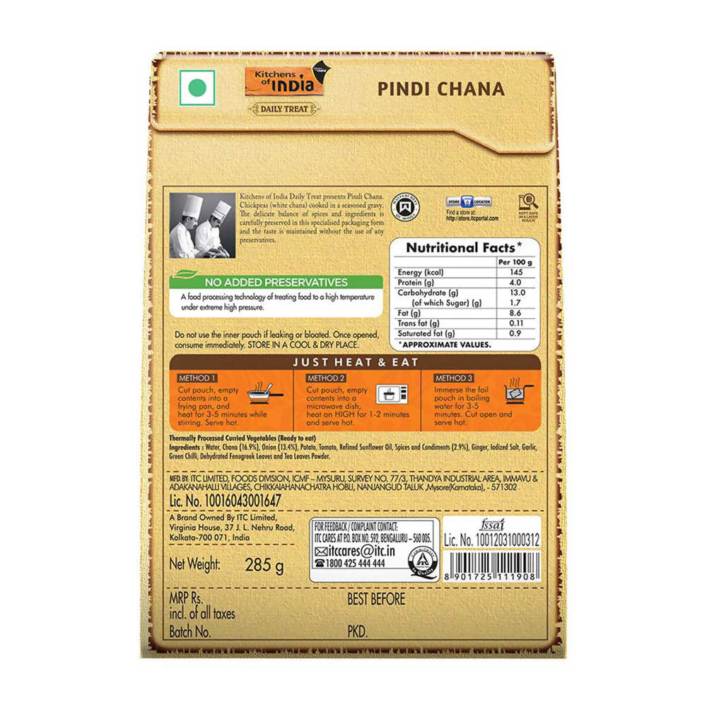 Kitchens of India Pindi Chana - Grab2buy