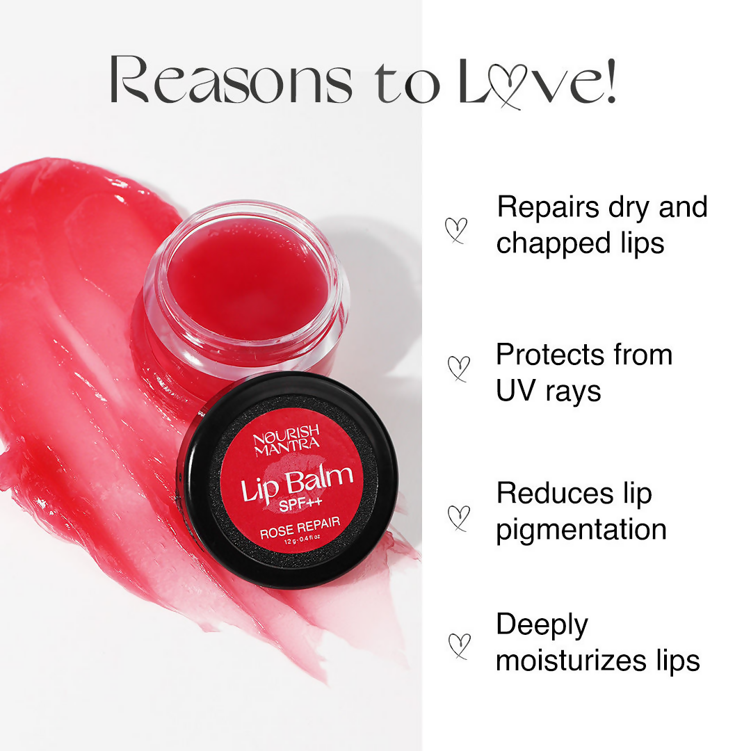 Nourish Mantra Rose Repair Lip Balm With Shea Butter & Vitamin E For Dry, Chapped And Dark Lips 