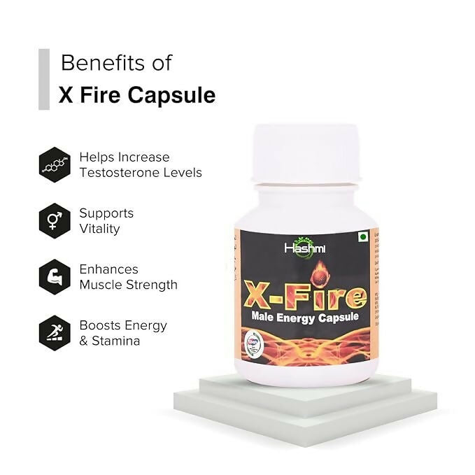 Hashmi Pharmacy X-Fire Capsule for Strength, Stamina, Energy, Power Men 