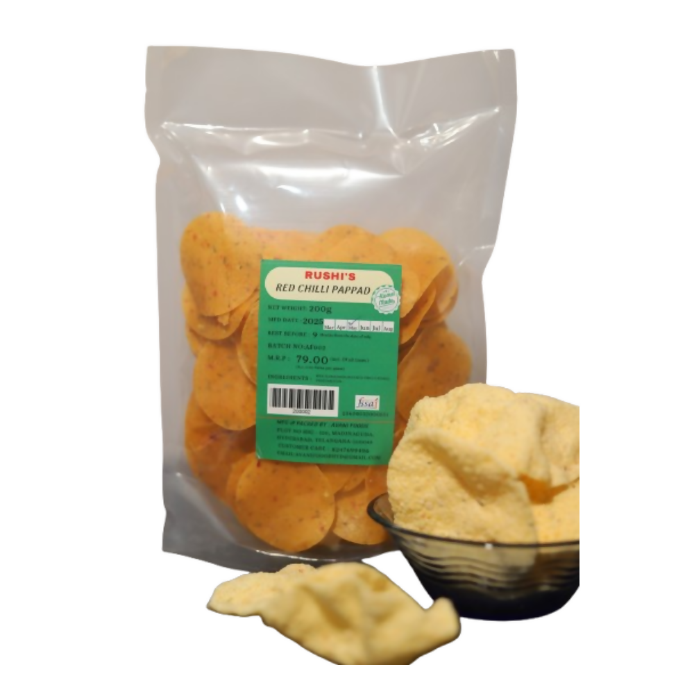 Avani Foods Red Chilly Papads 