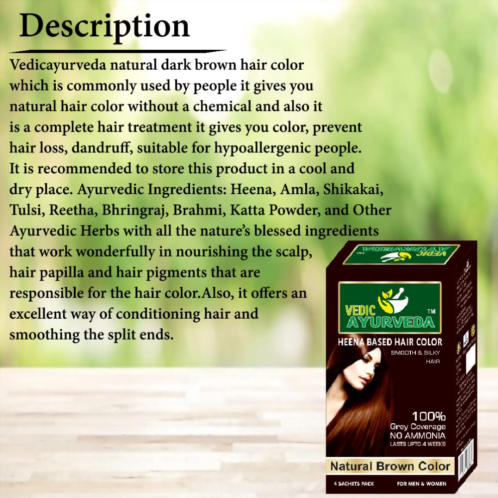 VedicAyurveda Natural Brown Hair Color  Grab2Buy VedicAyurveda Grab2Buy