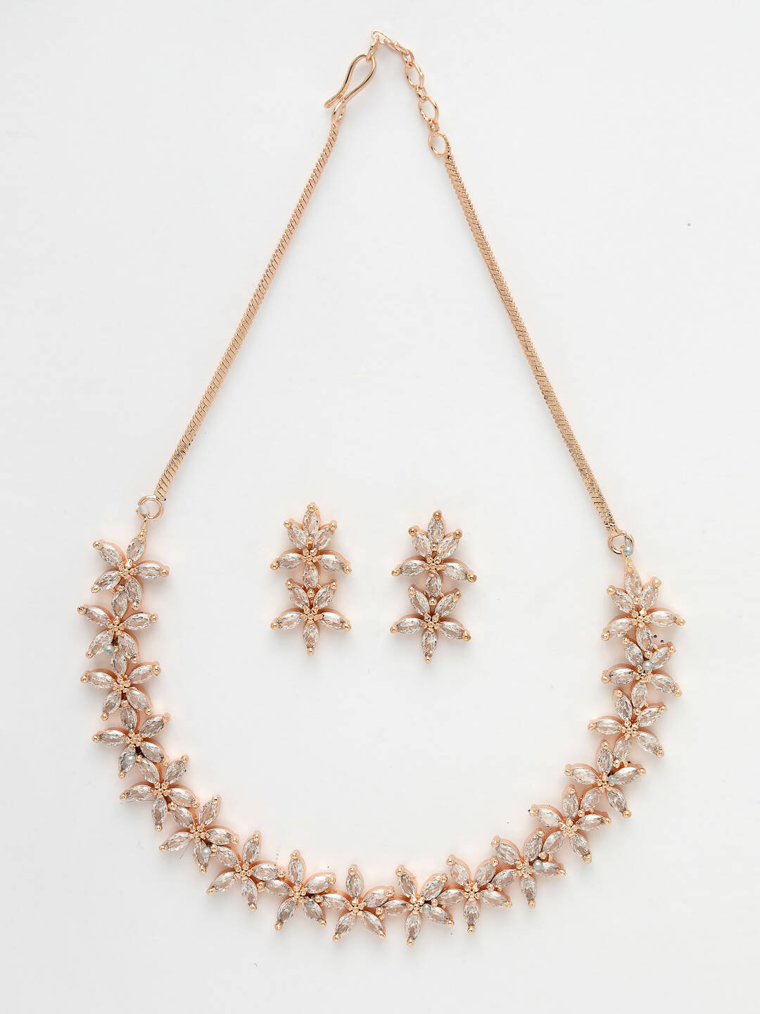 NVR Women Gold Plated Cz Stone Handcrafted Jewellery Set - Grab2buy