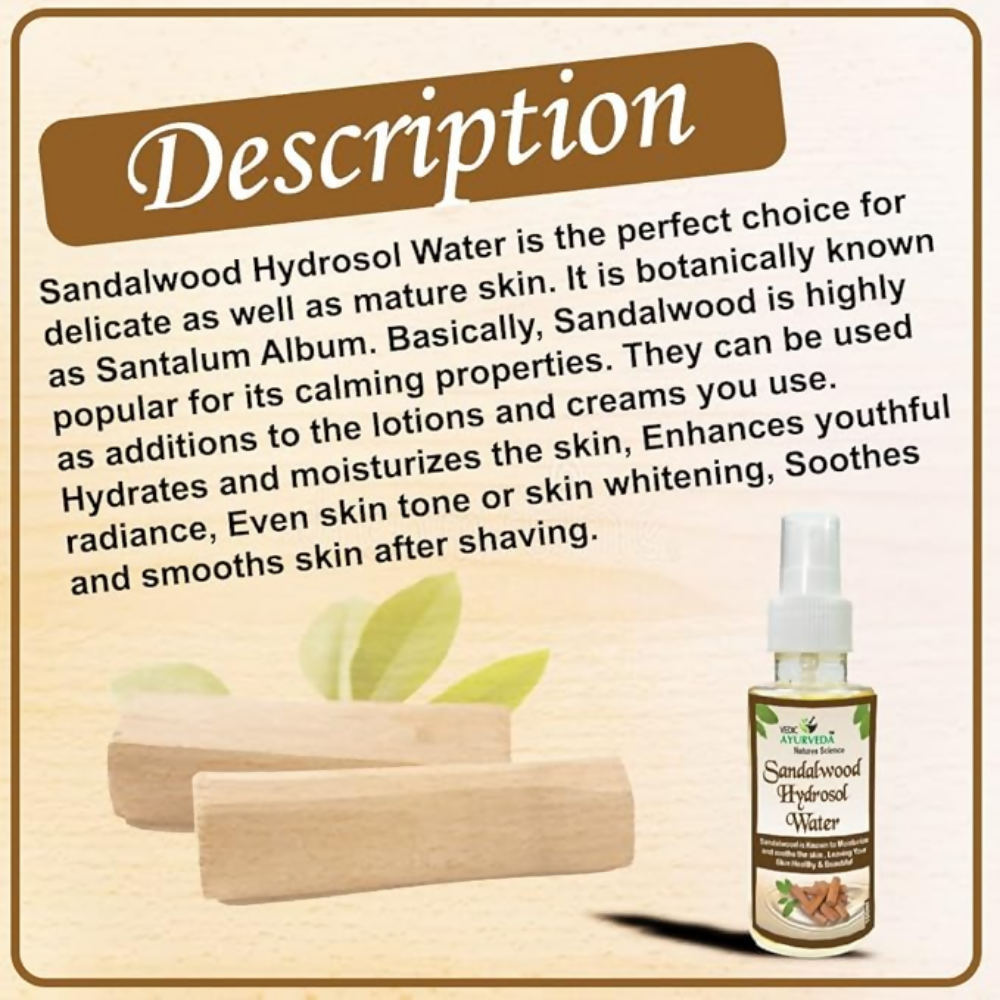 VedicAyurveda Sandalwood Hydrosol Water  Grab2Buy VedicAyurveda Grab2Buy
