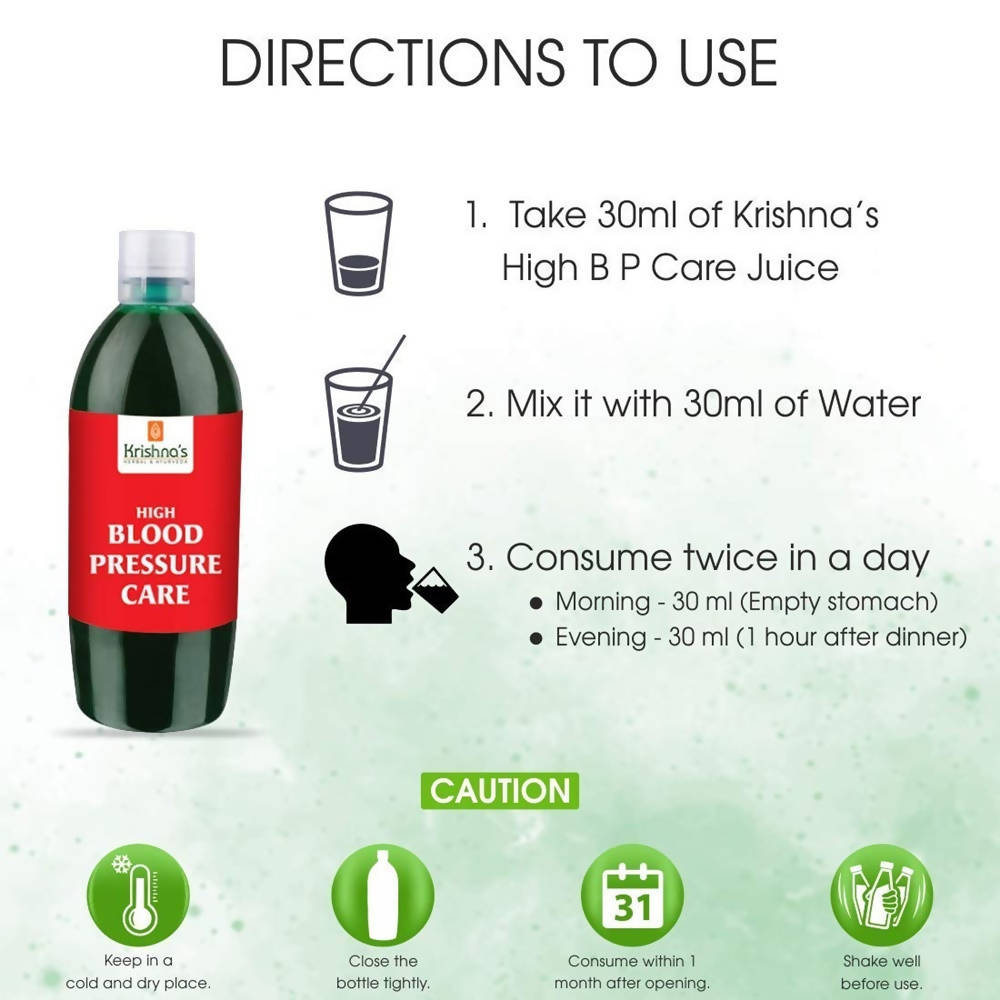 Krishna's Herbal & Ayurveda High Blood Pressure Care Juice 
