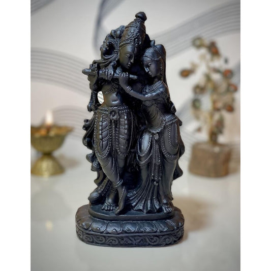 HR Enterprises Black Radha Krishna Idol - Grab2buy