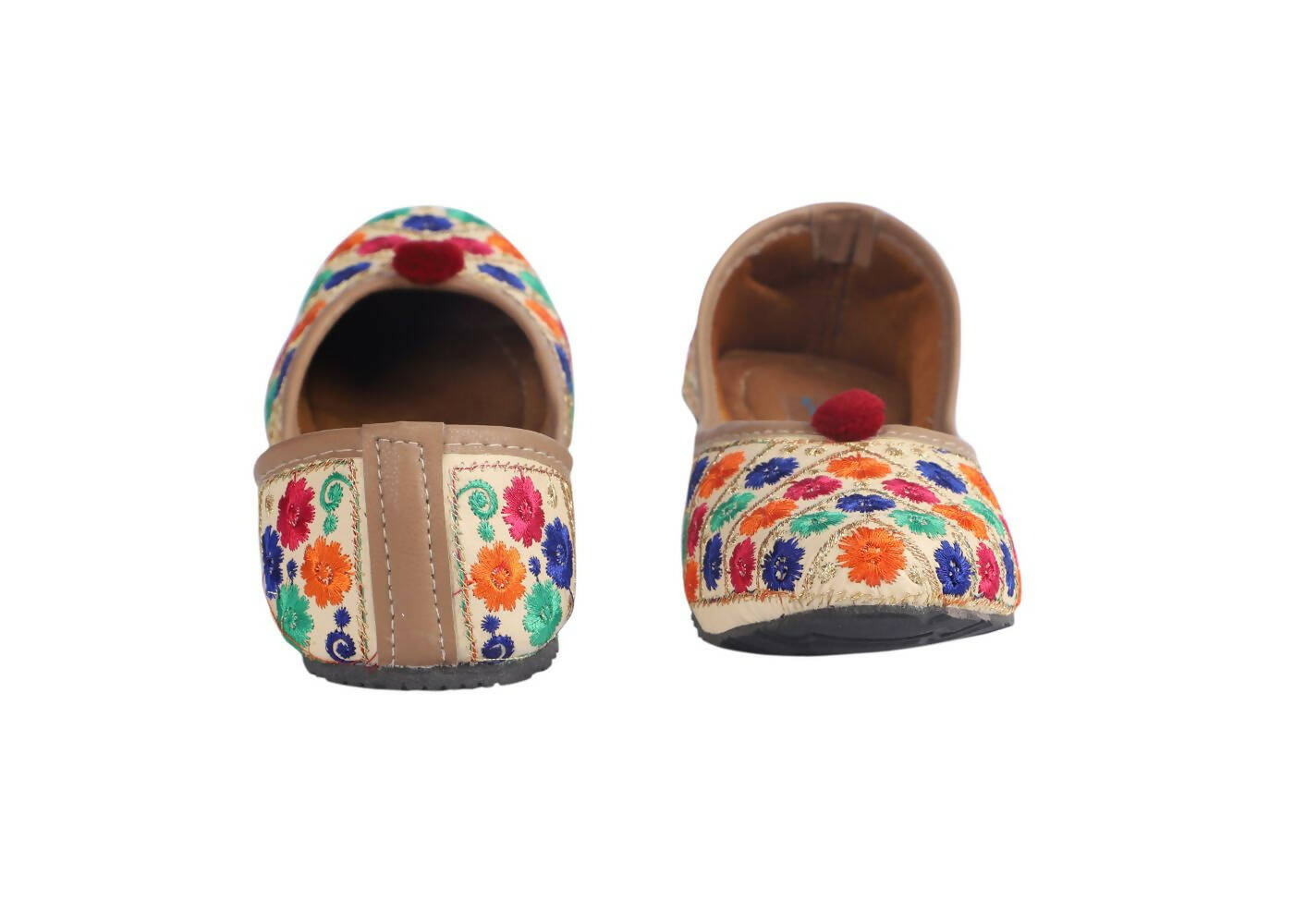 Tiny Bugs Girls Ethnic Floral Embroidered Juttis - Multi  Grab2Buy Tiny Bugs Grab2Buy