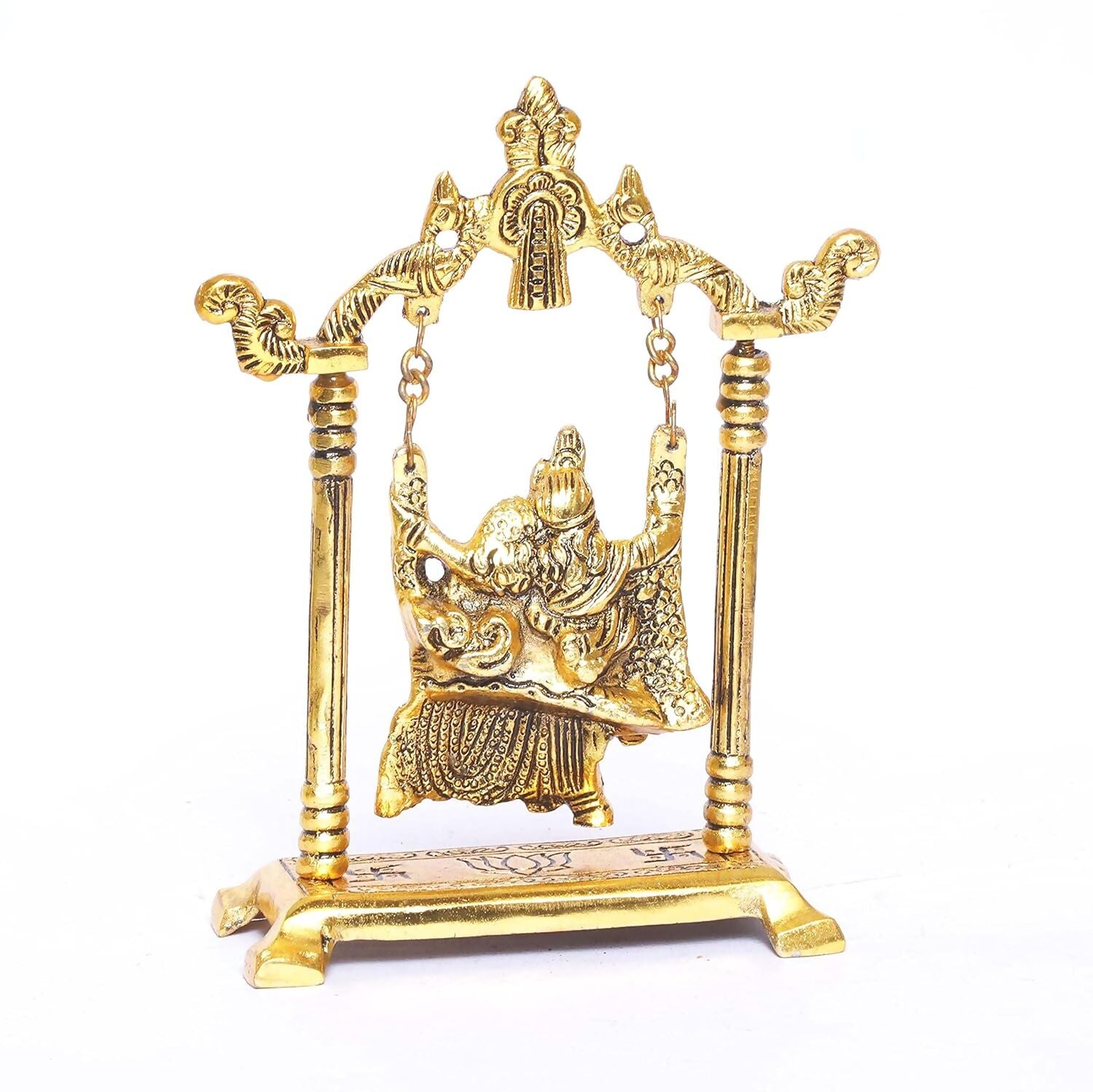 KridayKraft Radha Krishna on Swing jhula Metal Statue - Grab2buy