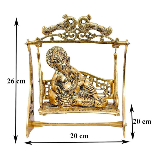 Nexplora Industries Metal Ganesh On Jhula Idol - Grab2buy