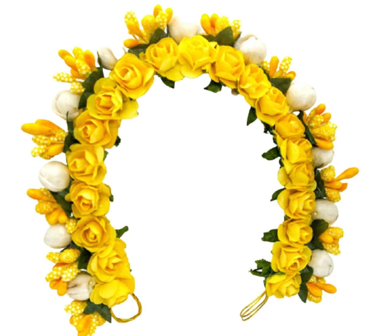 Yellow Flower Gajra  Grab2Buy Mokshi Collections Grab2Buy