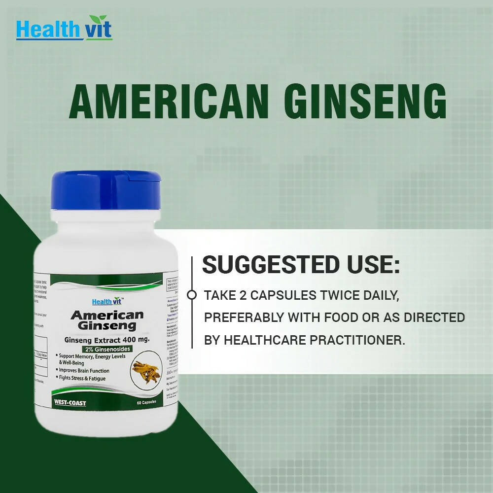 Healthvit American Ginseng Capsules - Grab2buy