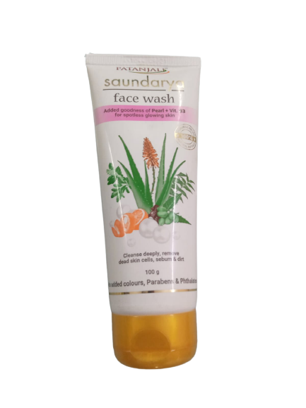 Patanjali Saundarya Face Wash(100 GM-1) & Aloe Vera Kesar Chandan Combo Pack( 60 GM x 2) 