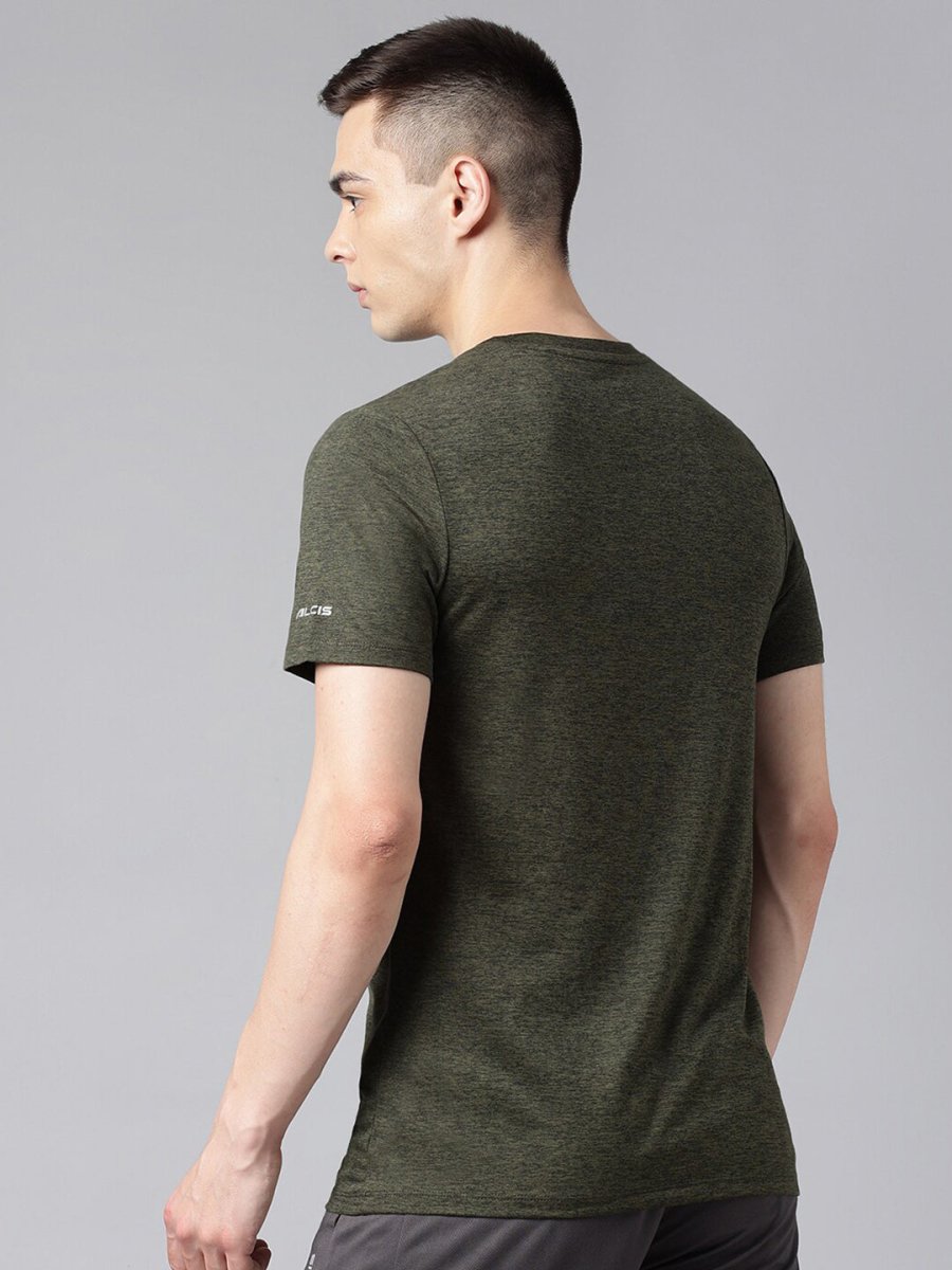Alcis Typography Printed Dry Tech Slim Fit T-shirt 
