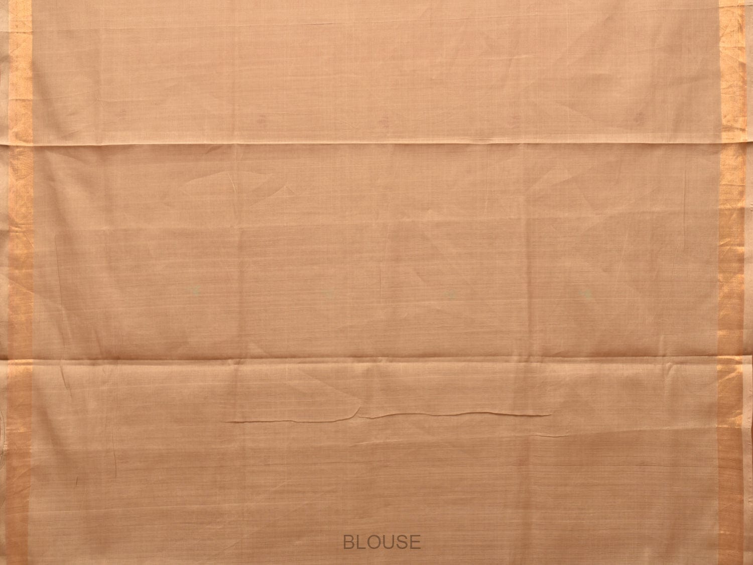 Fawn Khadi Cotton Handloom Grab2Buy with Plants Pallu Design - Global Threads 