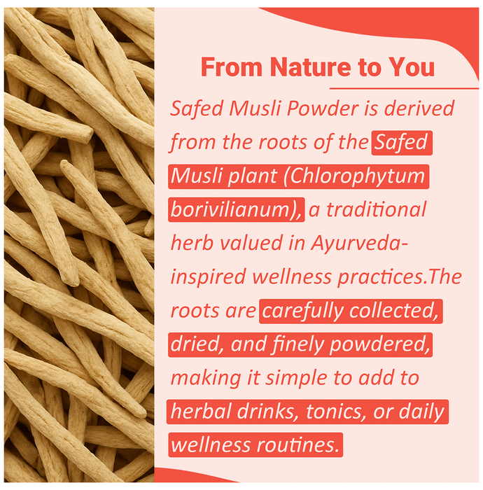 Minature Safed Musli Organic Powder 