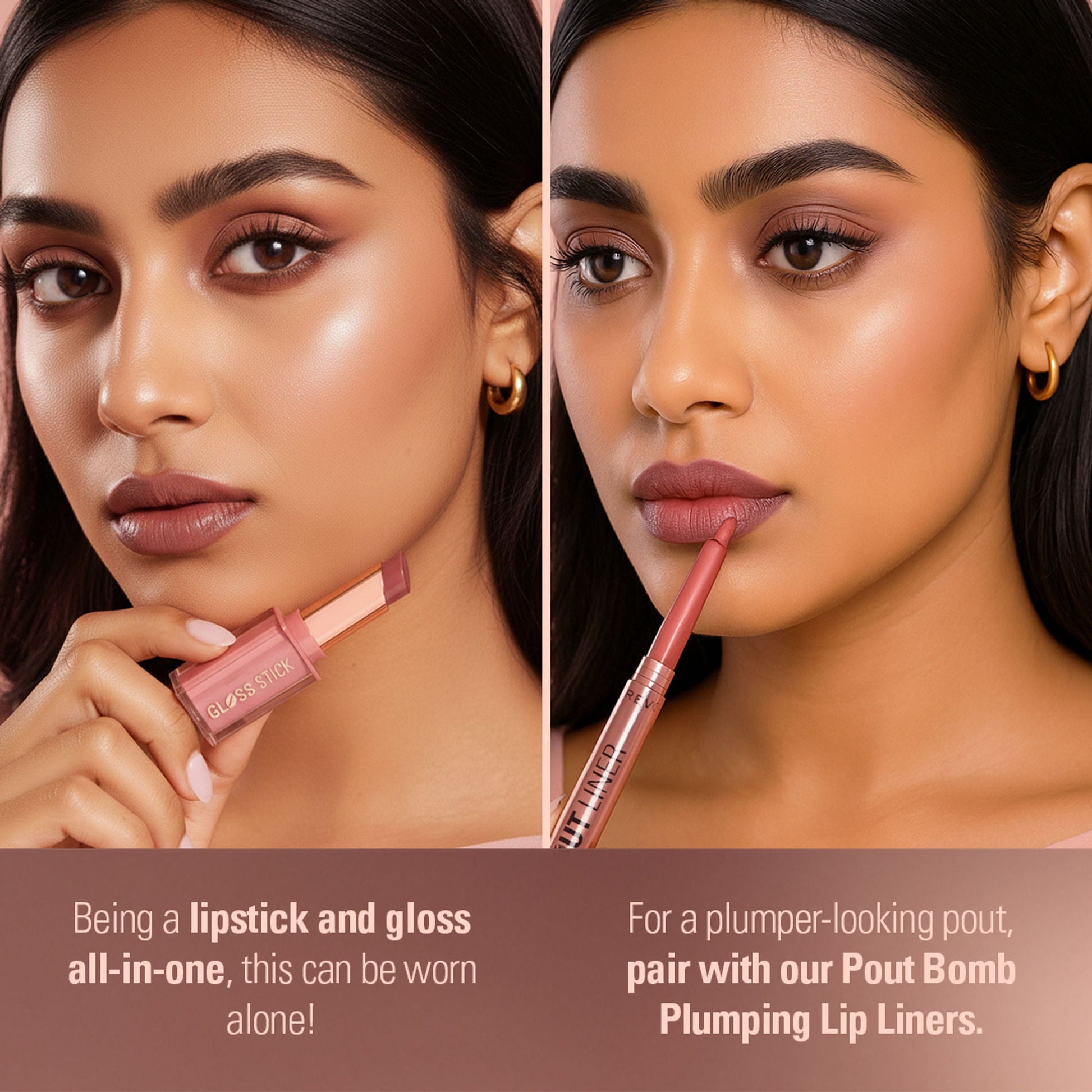 Makeup Revolution Pout Lip Gloss Stick - Toasted Caramel