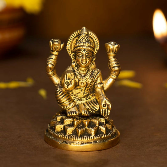 Ekhasa 100% Pure Brass Lakshmi Devi Idol - Grab2buy