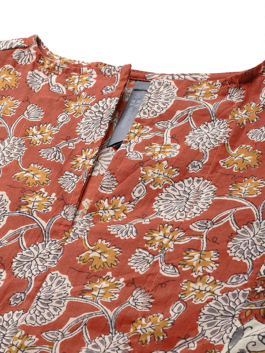 HERE&NOW Women Ethnic Motifs Printed Regular Pure Cotton Kurta Set