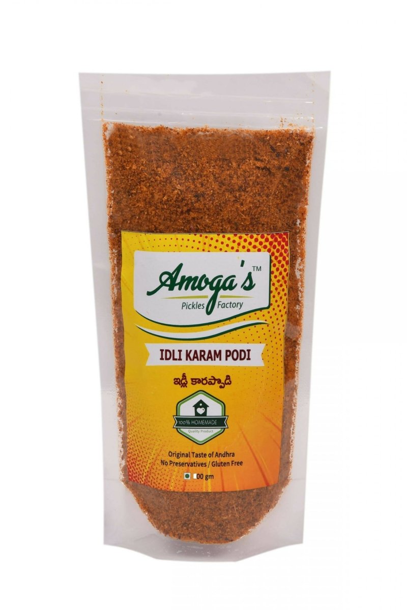 Amoga's Pickles Factory Idli | Dosa Karam Podi Andhra Style - Grab2buy