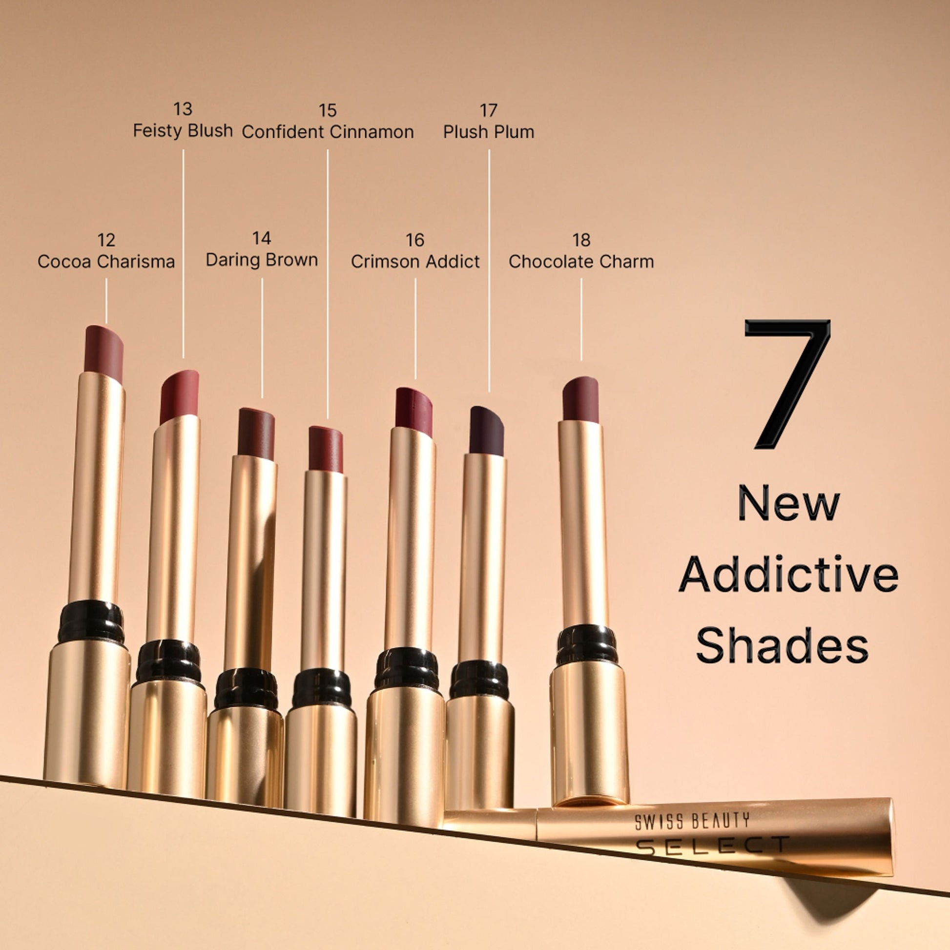 Swiss Beauty Select High On Shine Lipstick - Chocolate Charm