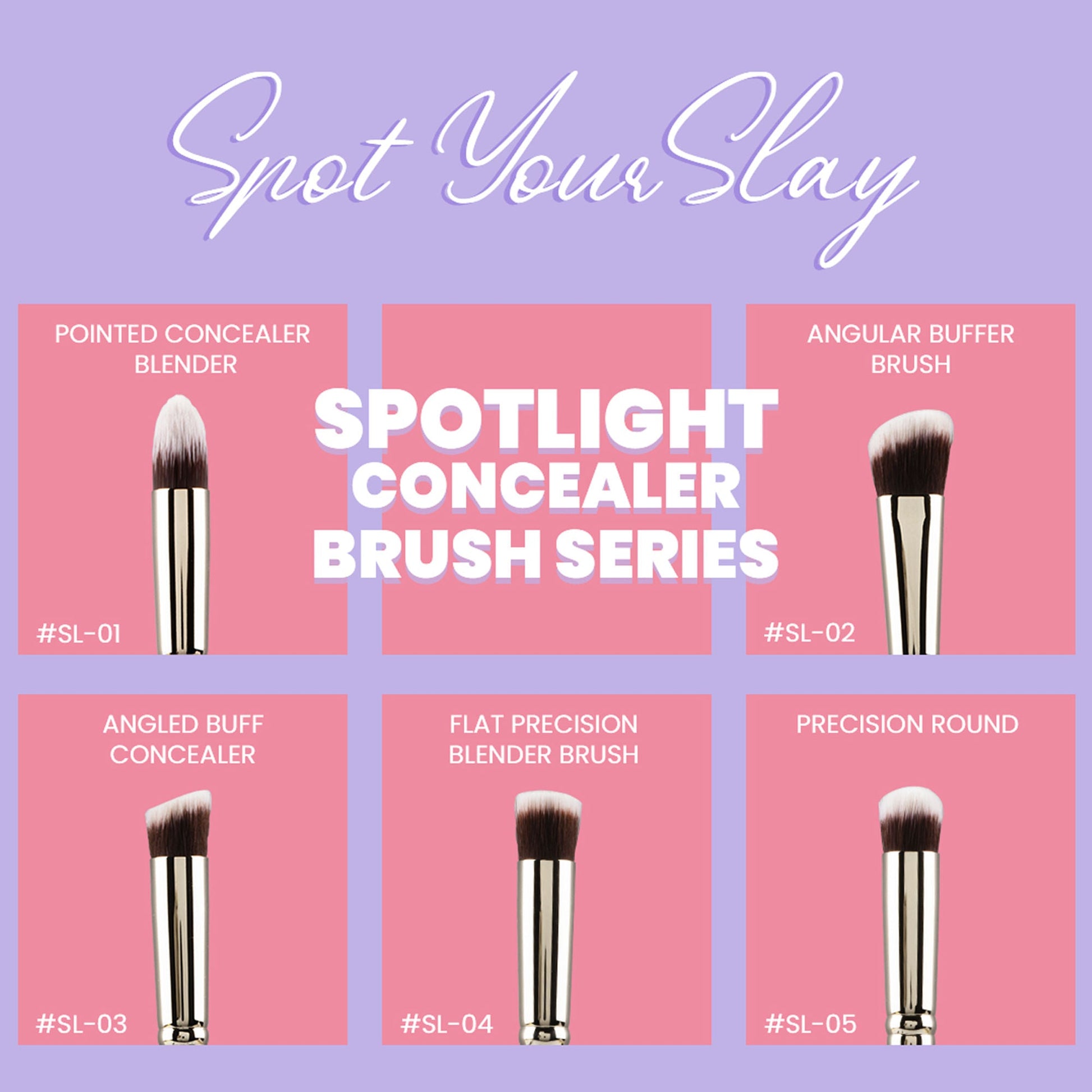 PAC Studio Spotlight Concealer Series (5 Brushes)