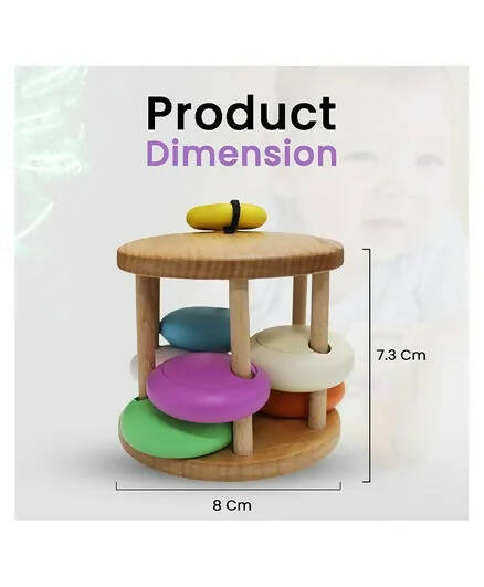 Matoyi Colorful Wooden Rattles For Babies - Set of 3 - Grab2buy