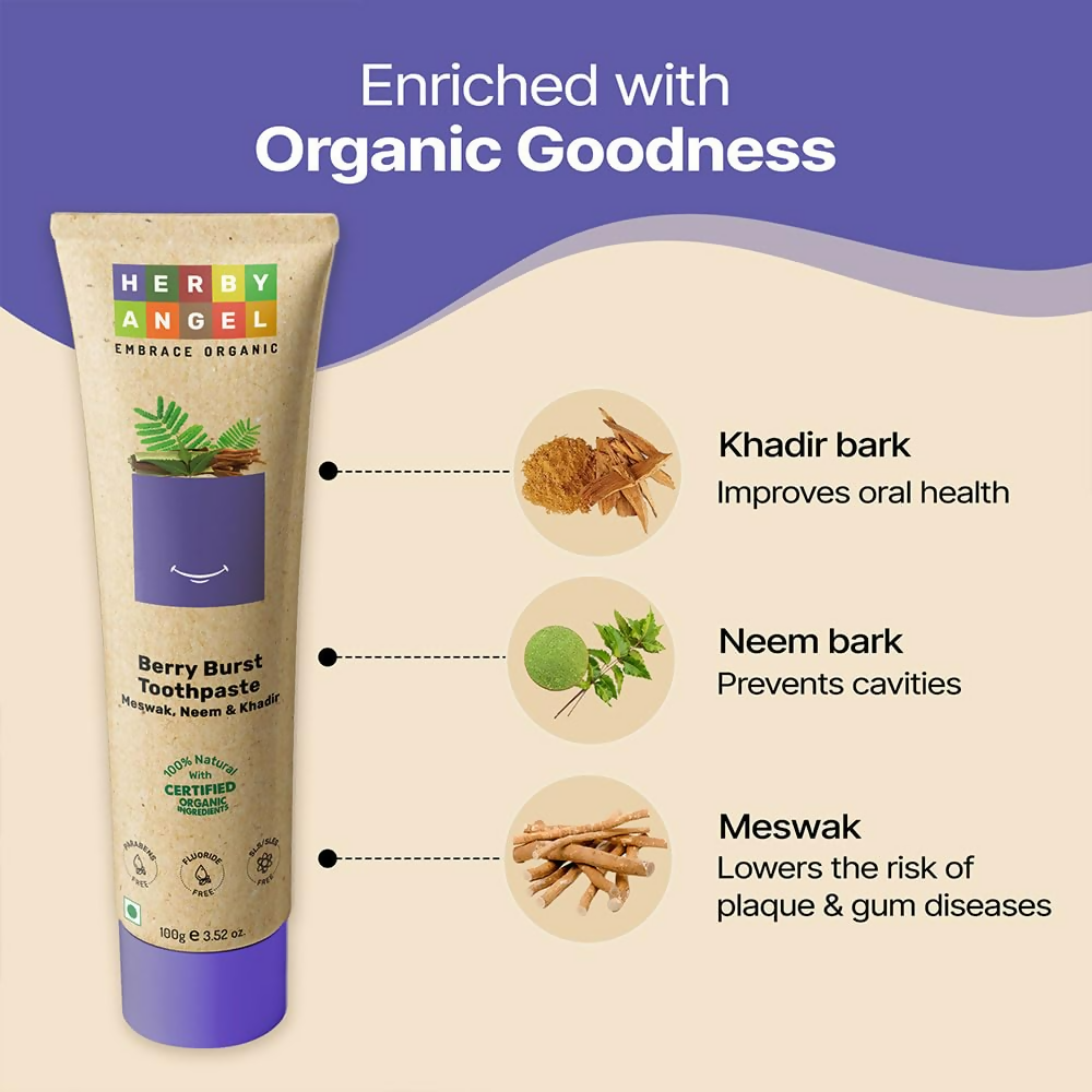 Herby Angel Baby Toothpaste Berry Burst - Herbal Kids 