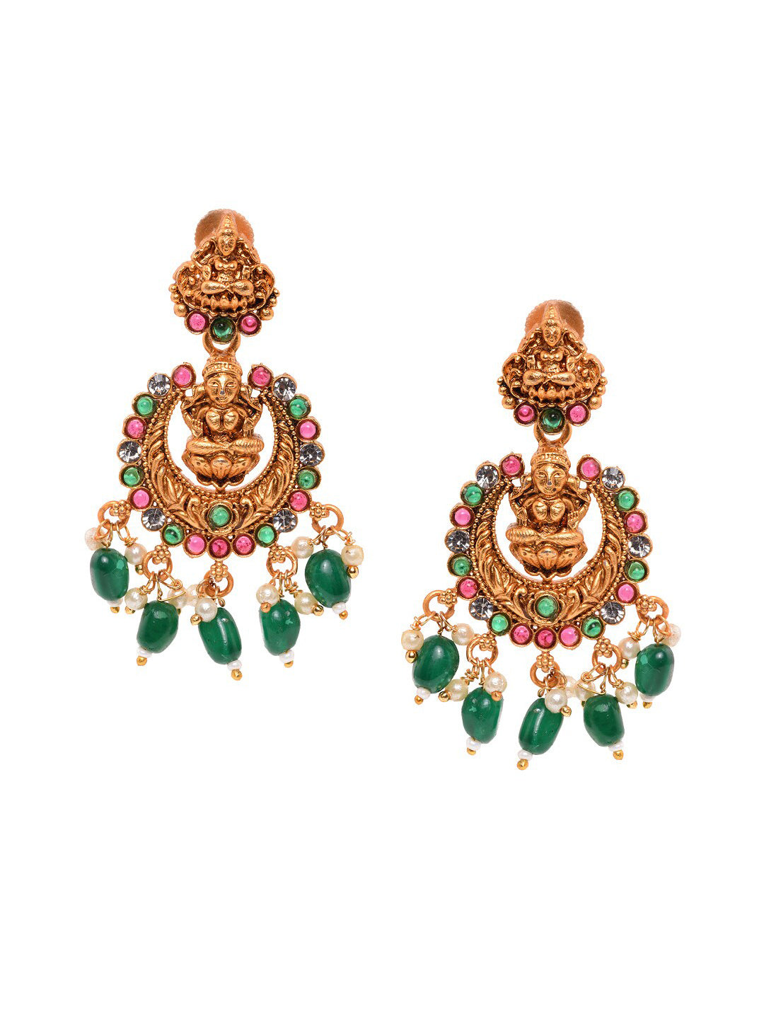 Saraf RS Jewellery Gold-Plated Stone-Studded Jewellery Set - Grab2buy