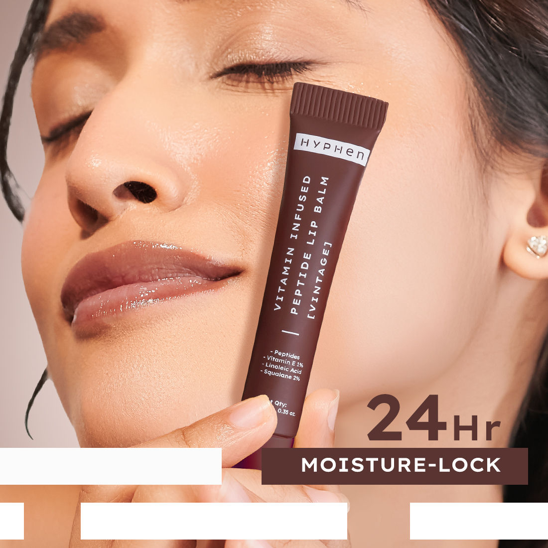 Hyphen By Kriti Sanon Vintage Vitamin Infused Peptide Lip Balm, Hydrate & Moisturize, Smoothen Lips & Repair Moisture Barrier 