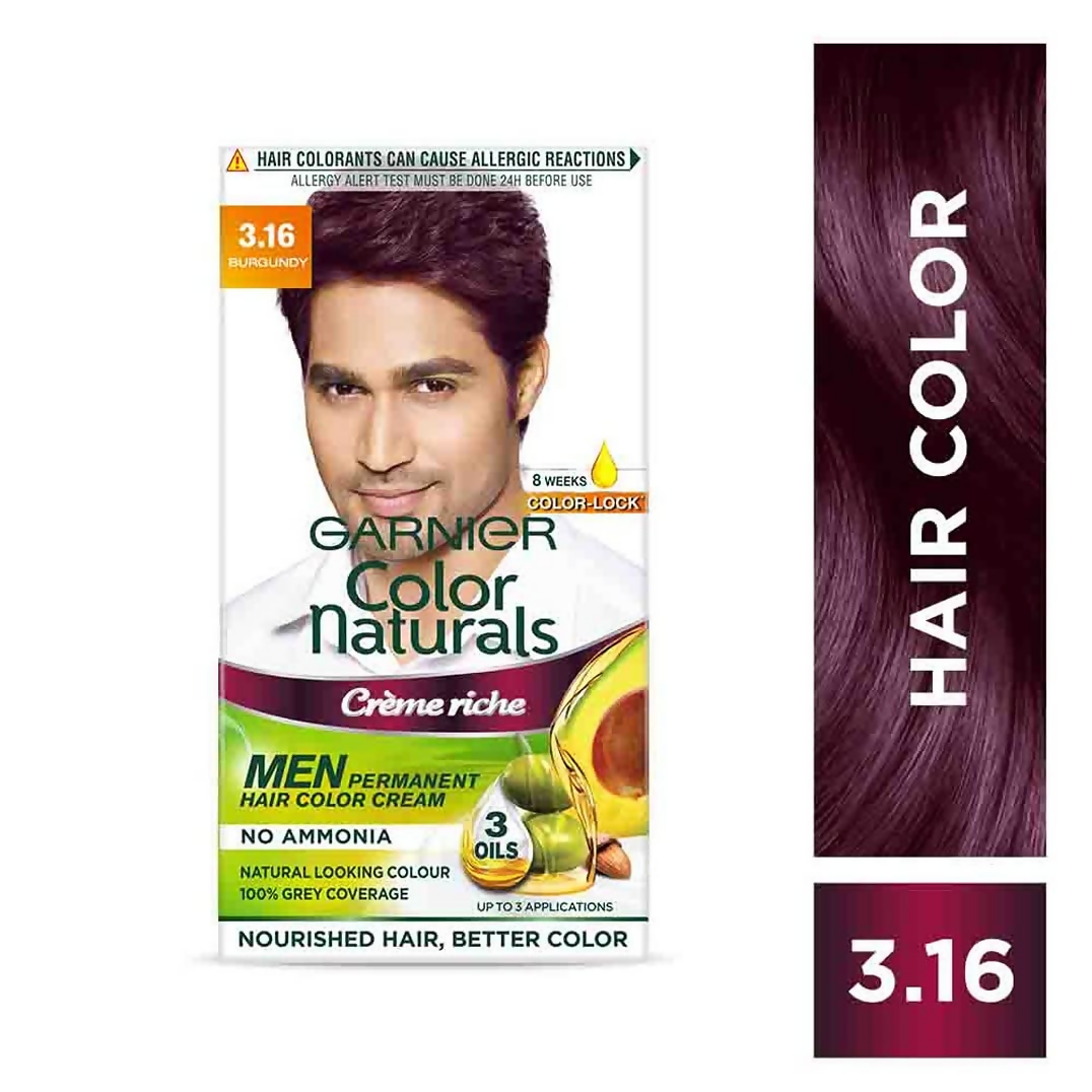 Garnier Color Naturals Creme Riche Men Hair Color - Shade 3.16 Burgundy 