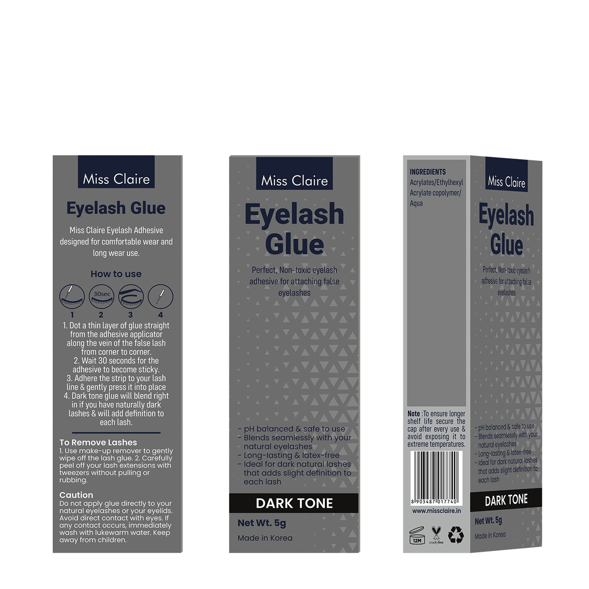 Miss Claire Eyelash Glue - Dark Tone