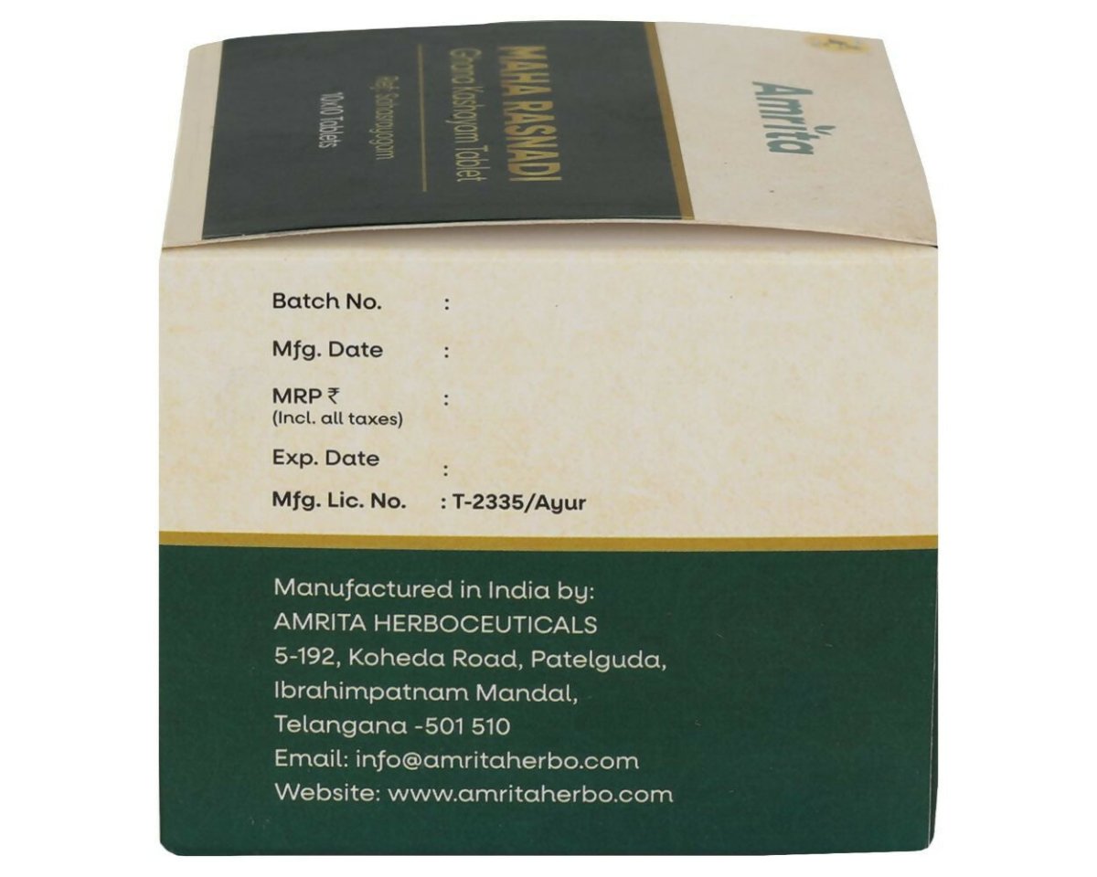 Amrita Maha Rasnadi Ghana Kashayam Tablets 