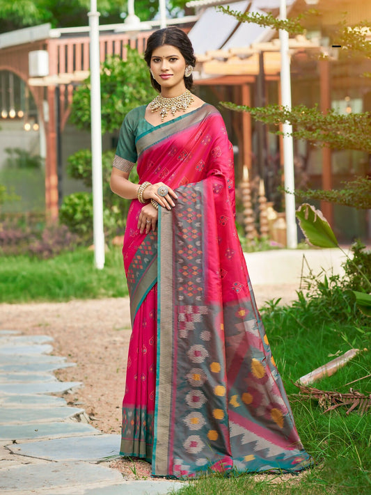 Shree Shyam Fashion Red Soft Silk Saree