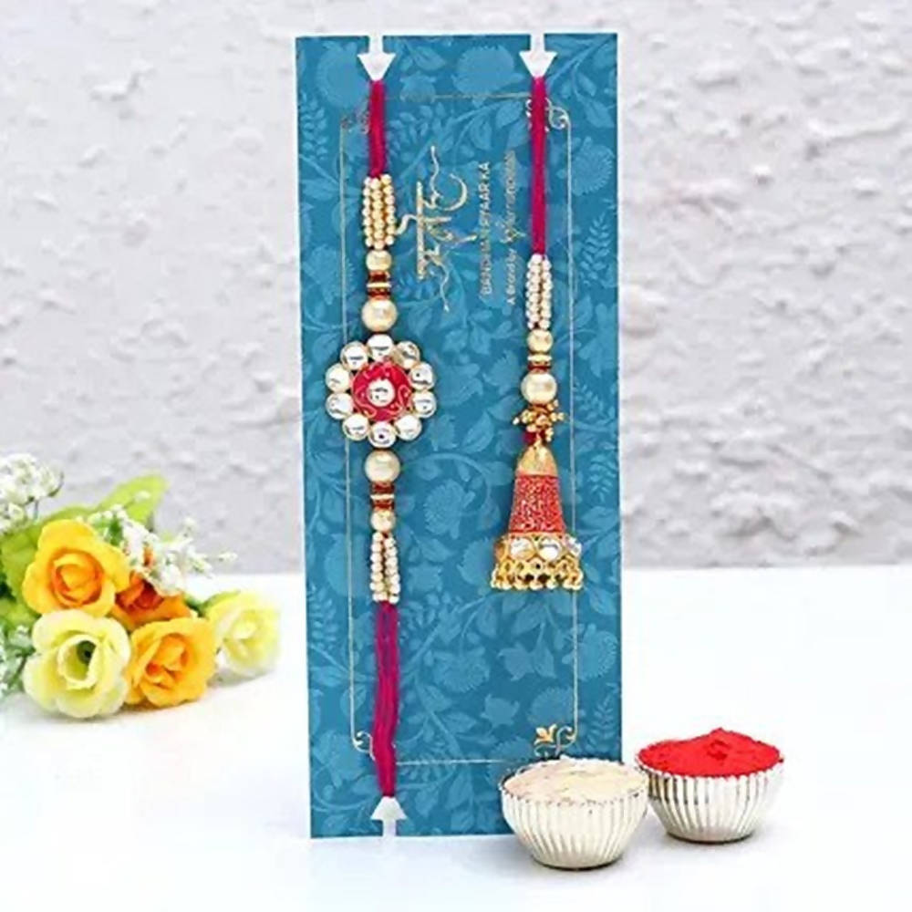 Ethnic Lumba Rakhi Set & Dairy Milk Chocolates