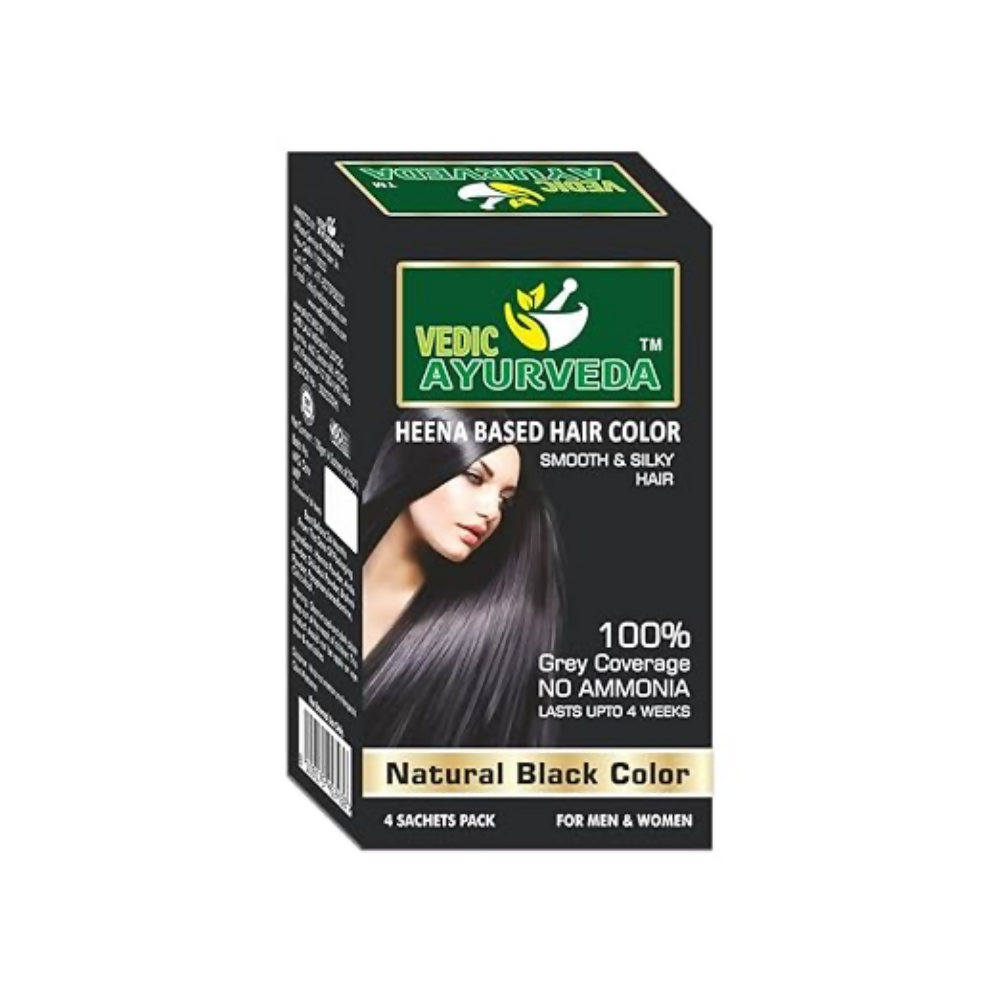 VedicAyurveda Henna Based Hair Colour, Natural Black and Chestnut Brown  Grab2Buy VedicAyurveda Grab2Buy
