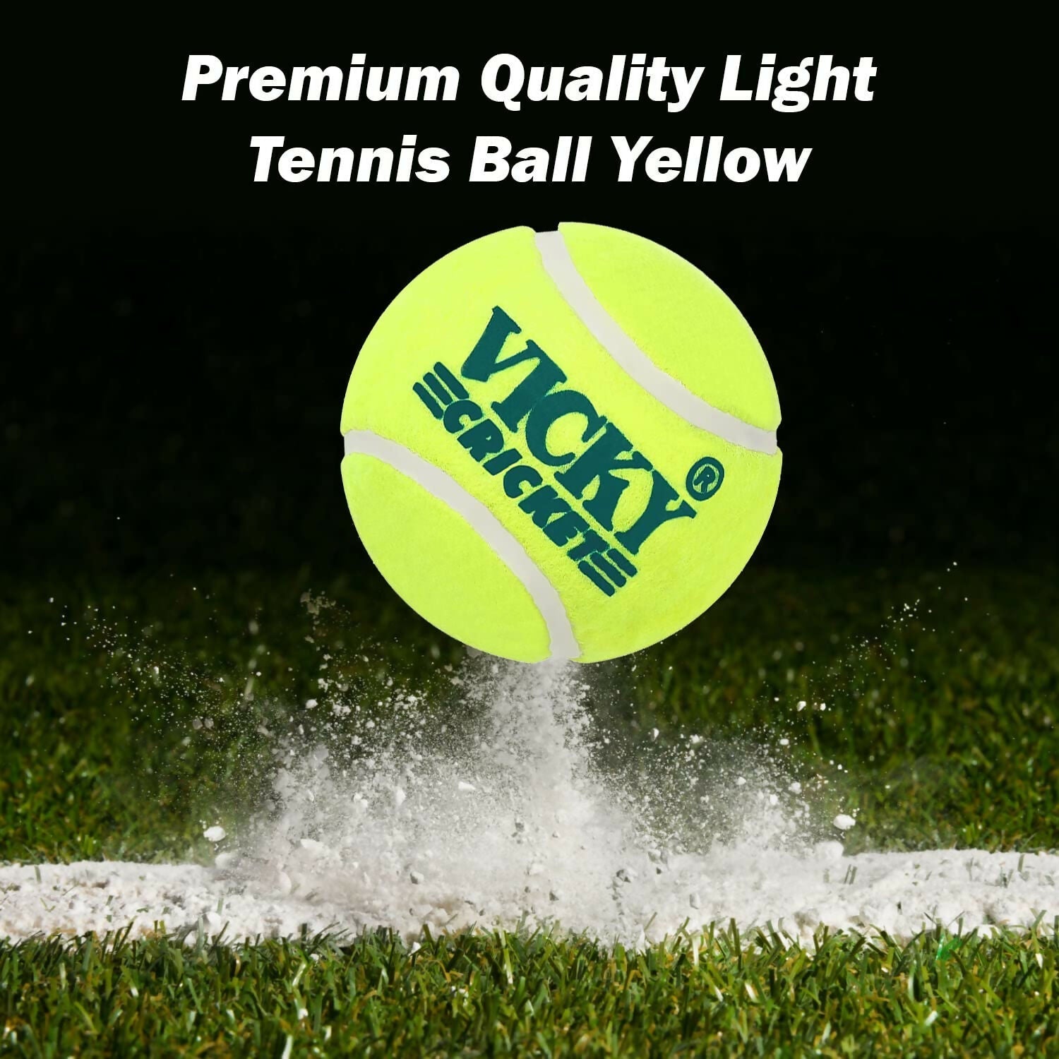 Vicky Yellow Tennis/Cricket Ball Light Multipurposeful Design & Durable Rubber Built 