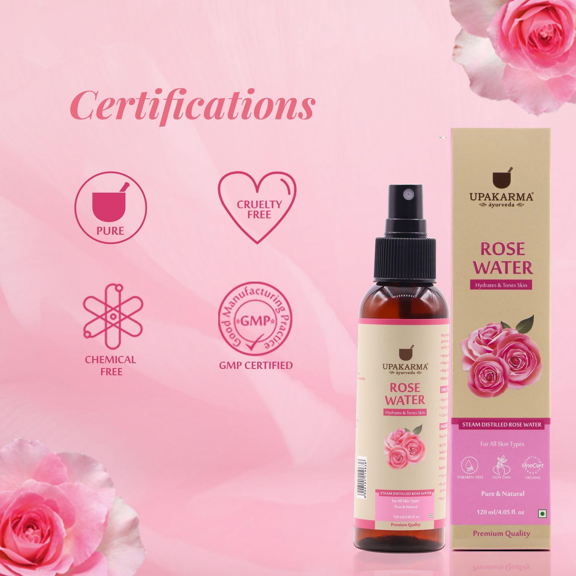Upakarma Ayurveda Premium Pure And Natural Rose Water  Grab2Buy Upakarma Ayurveda Grab2Buy