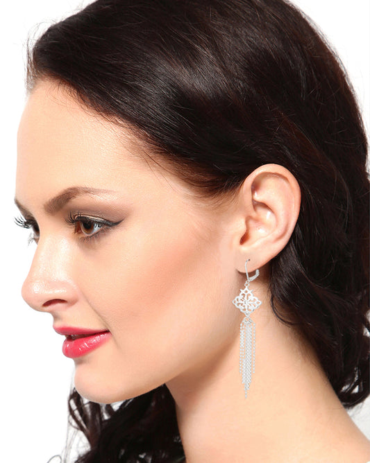 Set Of 2 Rhodium Plated Cz Stud Earring For Women - Wahe Jewels Noz2Toz