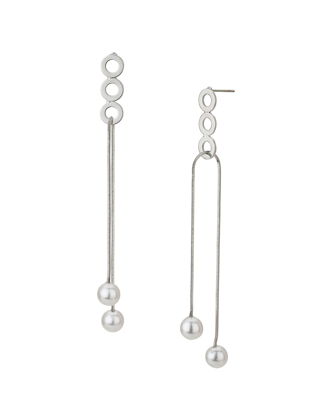 Gold-Polished With Cz Dangling Bar Drop Earring - Wahe Jewels Noz2Toz
