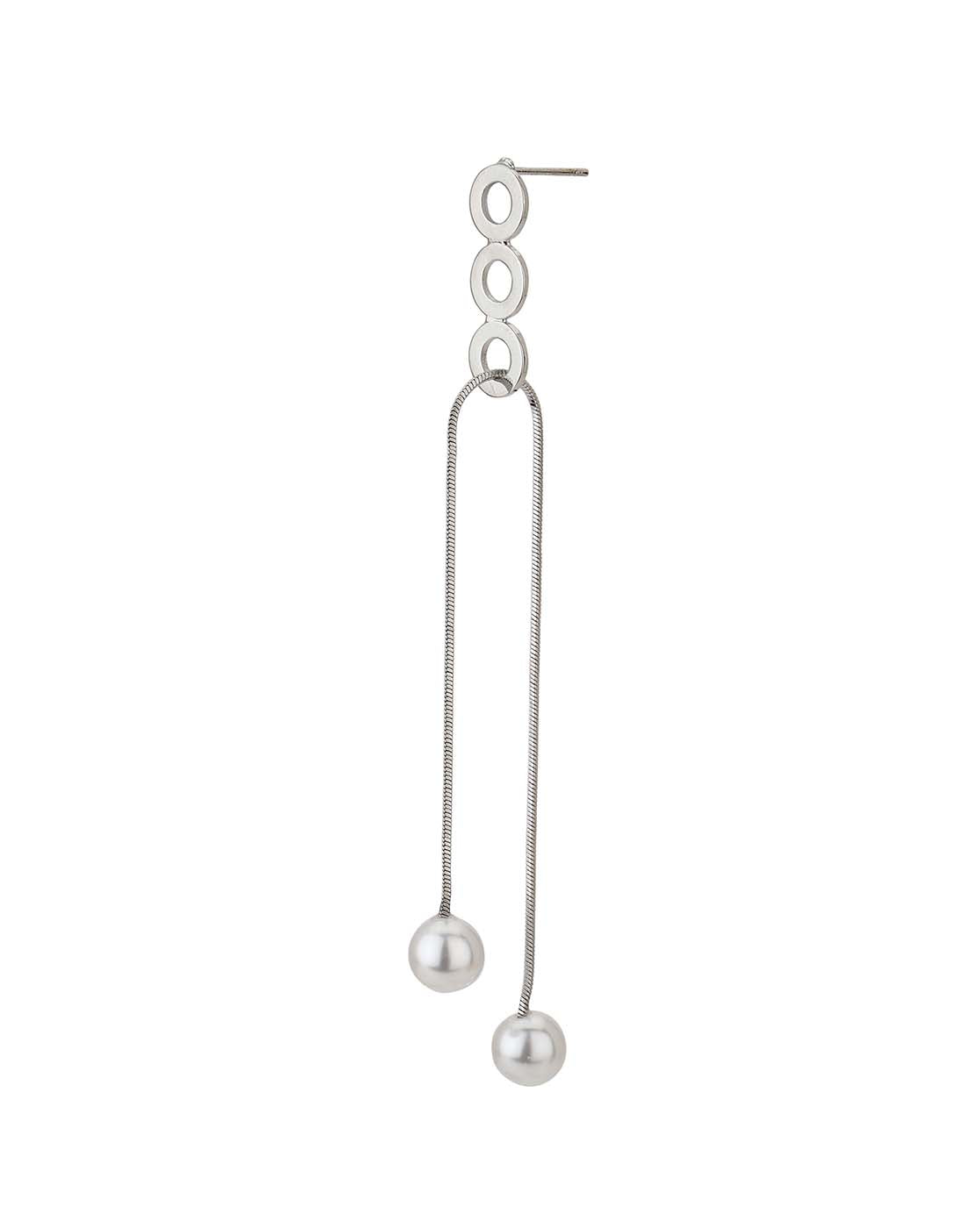 Gold-Polished With Cz Dangling Bar Drop Earring - Wahe Jewels Noz2Toz