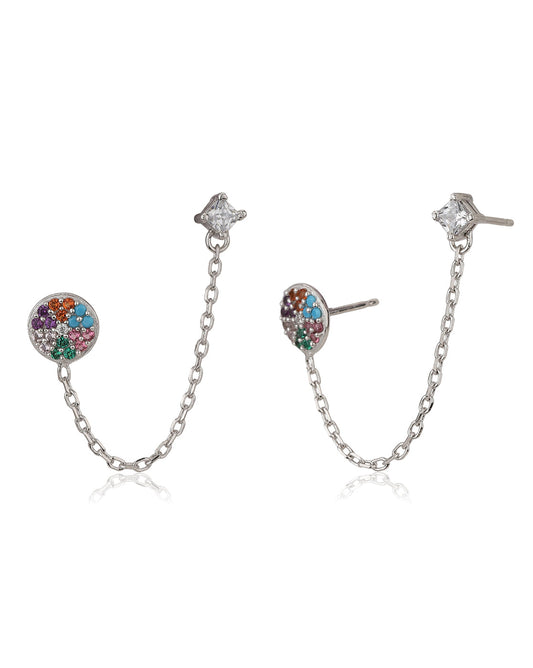 Set Of 6 Cz Contemporary Stud Earring For Women - Wahe Jewels