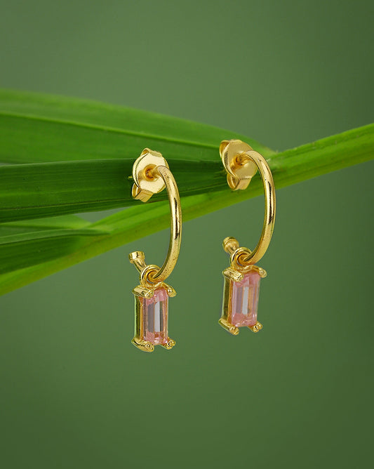 Gold-Polished Contemporary Stud Earring - Wahe Jewels