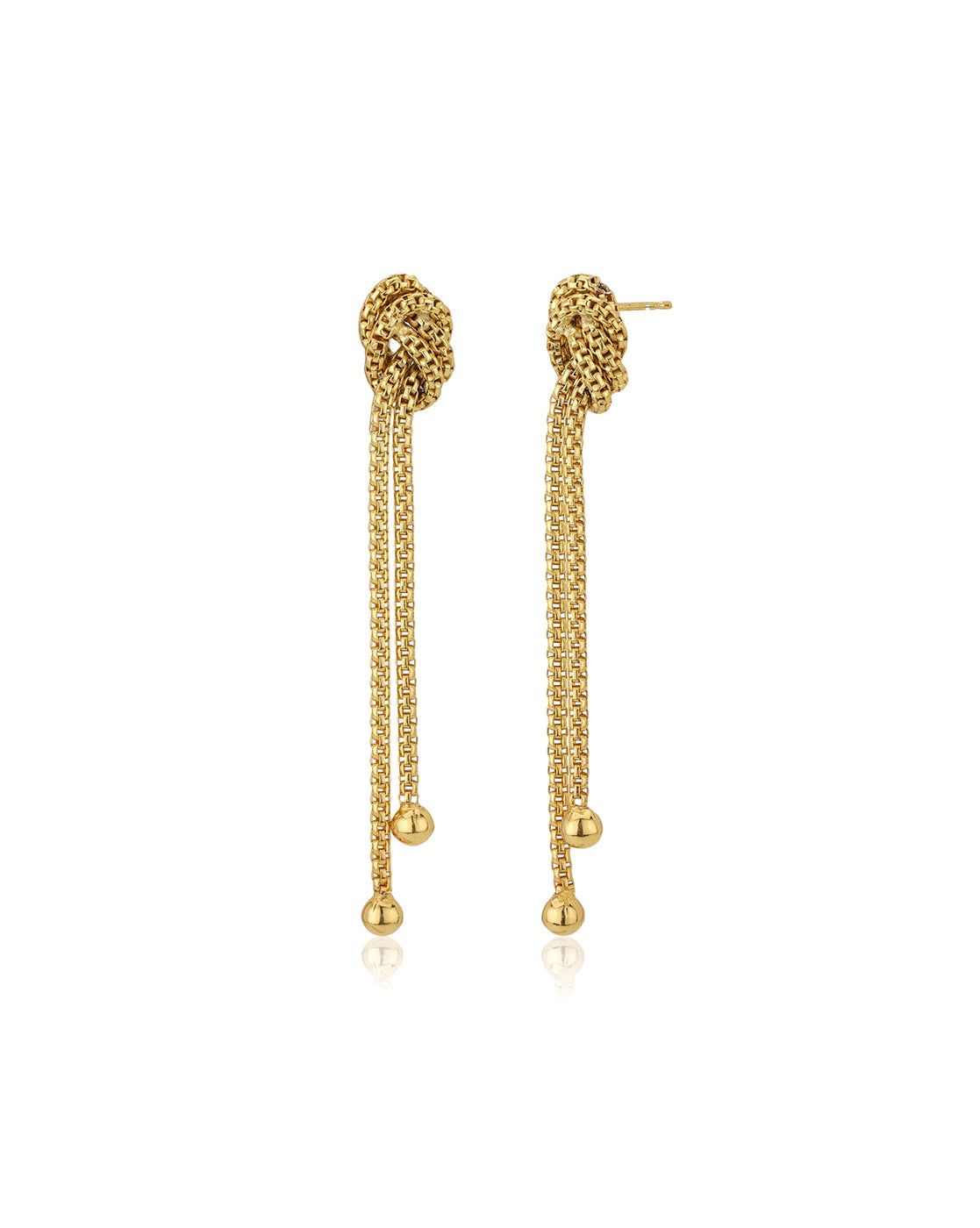 Gold-Polished With Cz Floral Drop Earring For Women - Wahe Jewels Noz2Toz