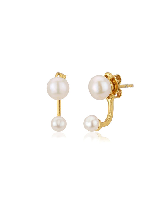 Gold-Polished Maroon Stone Circular Stud Earring For Women - Wahe Jewels