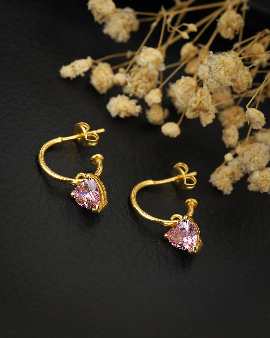 Gold-Polished With Cz Infinity Stud Earring - Wahe Jewels Noz2Toz