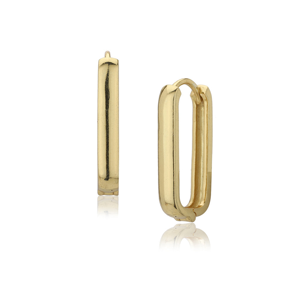 Women'S Gold Western Brass Na Fish Hook Ear Wire Gold-Polished Single Oval Drop Earrings - Wahe Jewels Noz2Toz